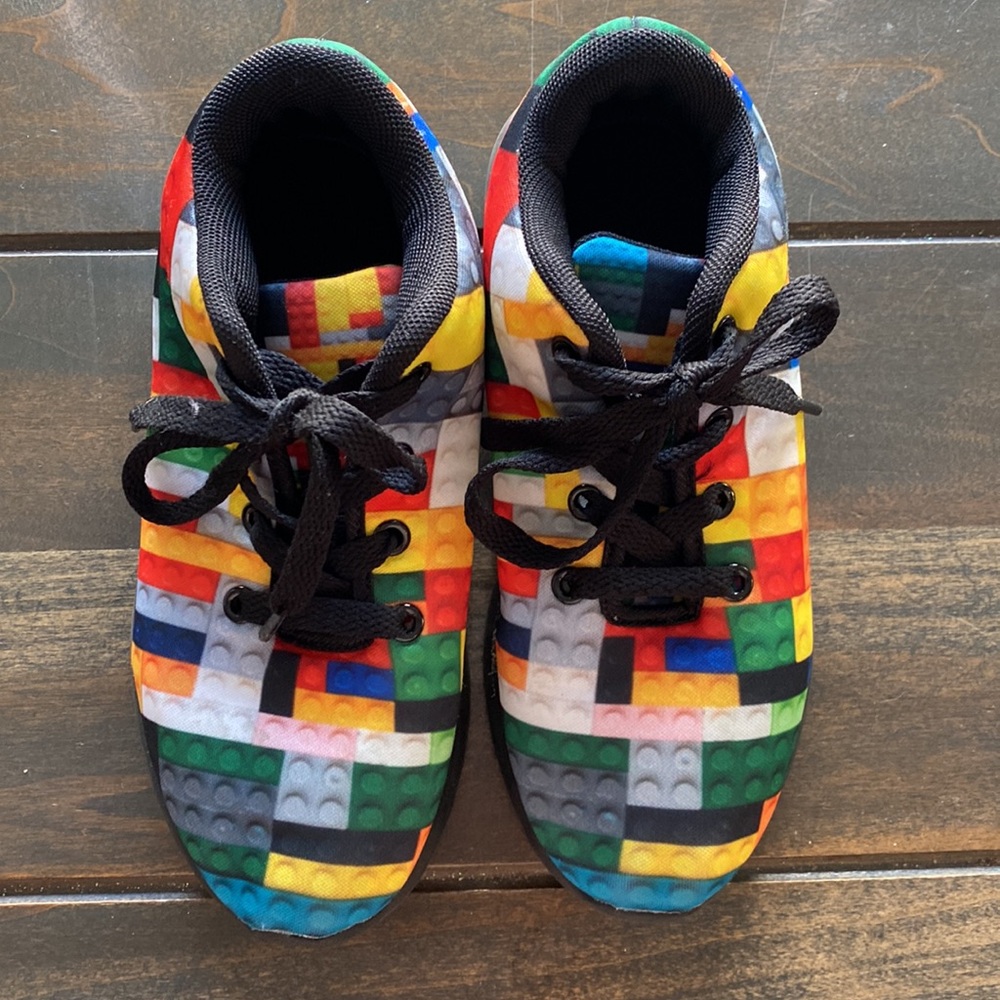 Lego Brick Print Kids Sneakers